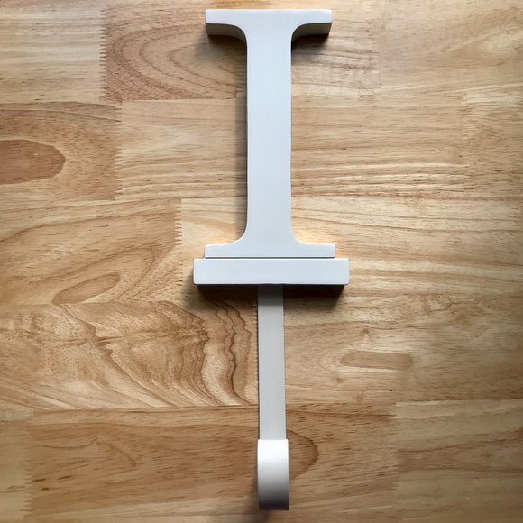 Pottery Barn White Monogram Letter “I” Wall Hook - Picture 1 of 13